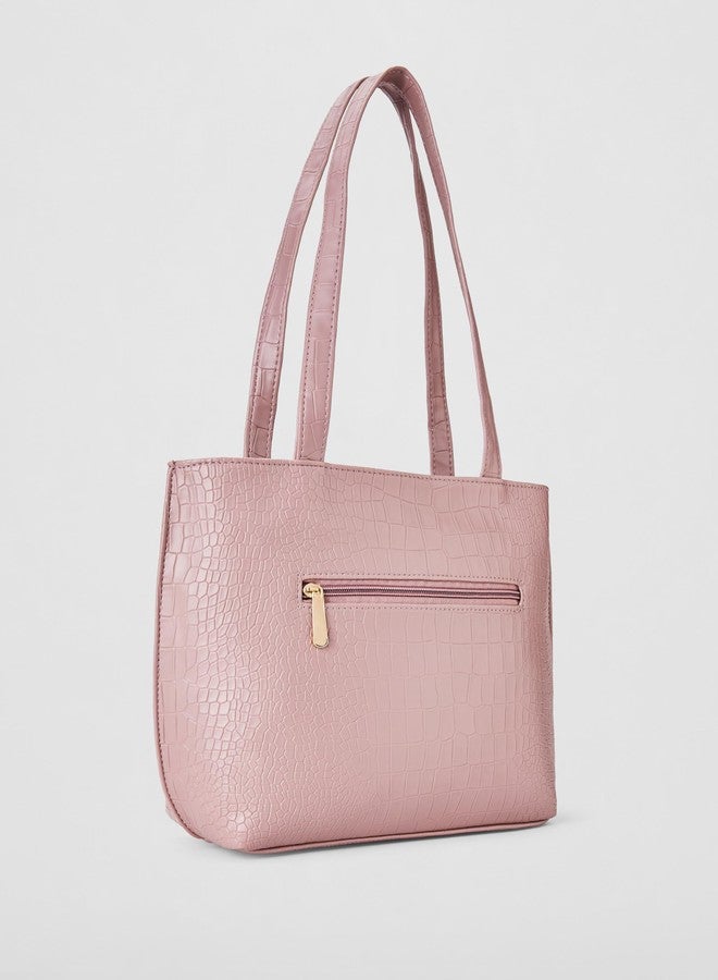 Caprese womens HARLYN T Medium DUSTY PINK Tote Bag - Image 3